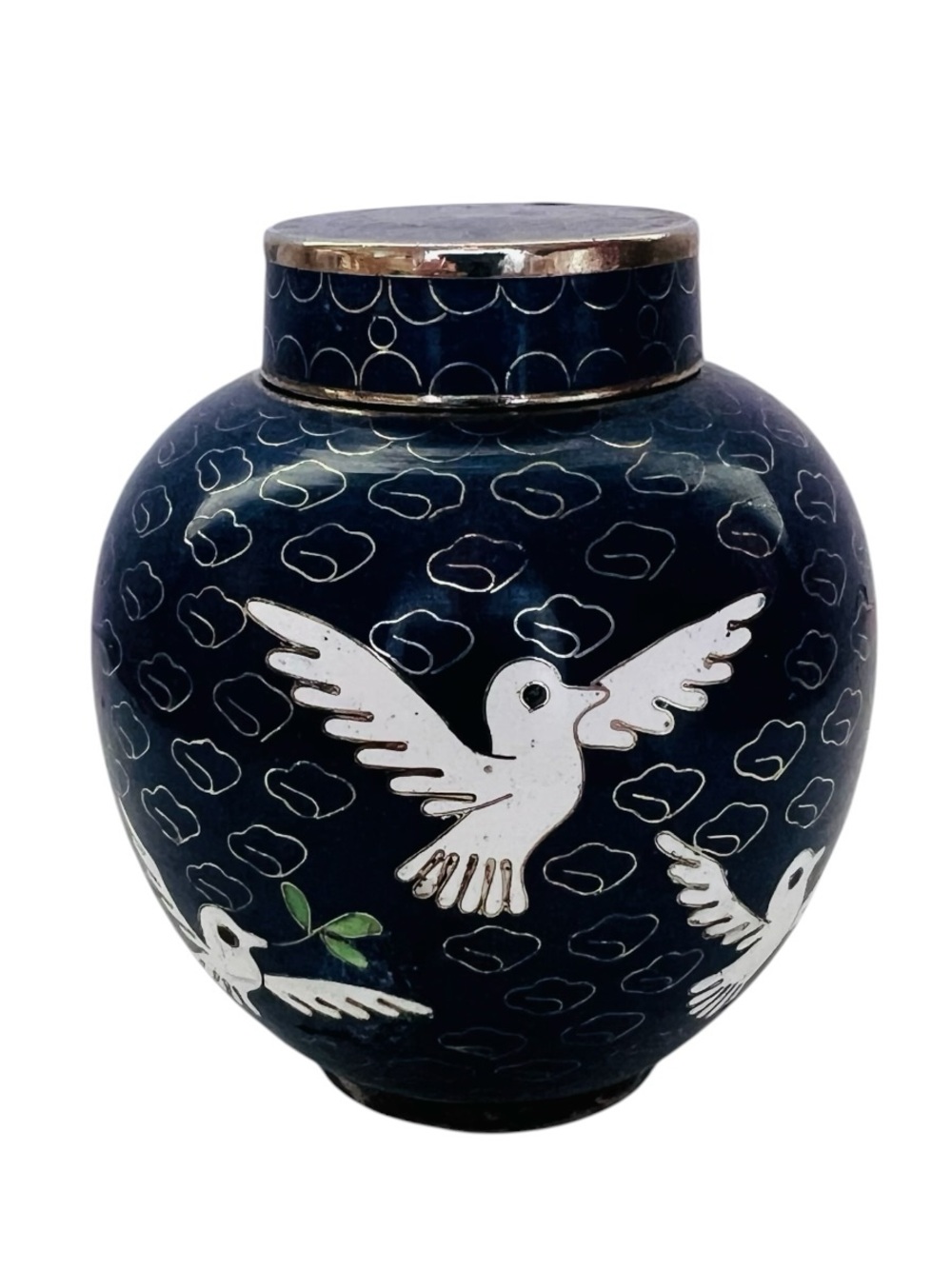 Dove Miniature Cloisonne Cremation Urn